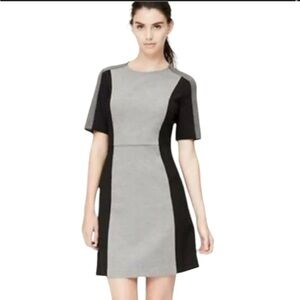 Loft Color Block Black Grey Dress